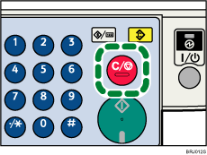 Illustratie van Wis/Stop-knop