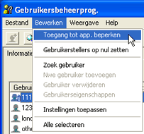 Illustratie toepassingsscherm