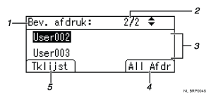 Genummerde afbeelding van bedieningspaneel