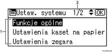 ilustracja ekranu panelu operacyjnego (ilustracja z numerowanymi odno�nikami)