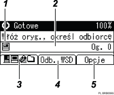 Ilustracja ekranu panela oznaczona numerowanymi odsy�aczami