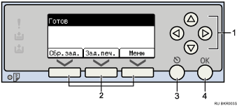 Иллюстрация экрана панели управления (иллюстрация с пронумерованными cносками)