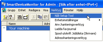 Bild på programskärm