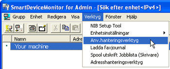 Bild på programskärm