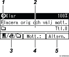 Bild av användarpanelens skärm