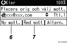 Bild av användarpanelen (numrerade detaljer)