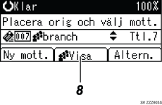 Bild av användarpanelen (numrerade detaljer)