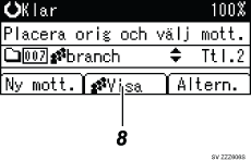 Bild av användarpanelen (numrerade detaljer)