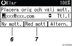 Bild av användarpanelen (numrerade detaljer)