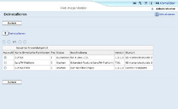 Web-Browser Bildschirmdarstellung