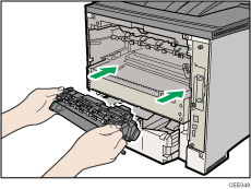 Ilustraci&oacute;n de la parte posterior de la impresora