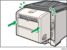 Ilustración de la unidad dúplex
