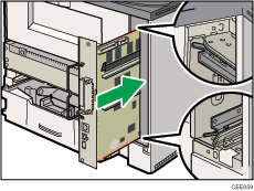 Ilustraci&oacute;n de la parte posterior de la impresora
