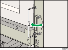 Ilustraci&oacute;n de la parte posterior de la impresora