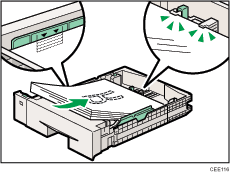 Ilustración de la bandeja de alimentación de papel