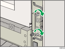 Ilustraci&oacute;n de la parte posterior de la impresora