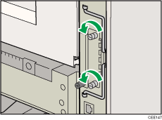 Ilustraci&oacute;n de la parte posterior de la impresora