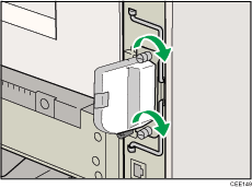 Ilustraci&oacute;n de la parte posterior de la impresora