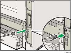 Ilustraci&oacute;n de la parte posterior de la impresora