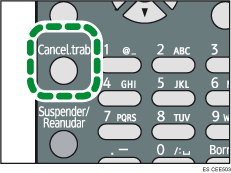 Ilustraci&oacute;n de la tecla Cancel.trab