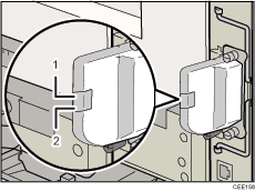 Illustrazione del lato posteriore della stampante