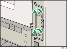 Bild av skrivarens baksida