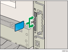 Bild av skrivarens baksida