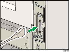 Bild av skrivarens baksida