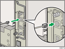 Bild av skrivarens baksida