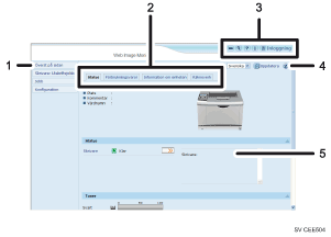 Bild av webbläsarfönster med numrerade bildtexter