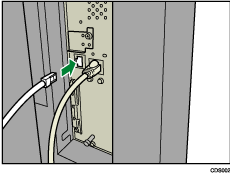 illustration of connecting the Ethernet interface cable