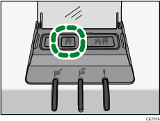 Tray Lowering button illustration
