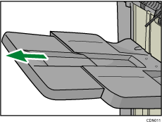 Finisher shift tray illustration