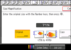 Operation panel screen illustration