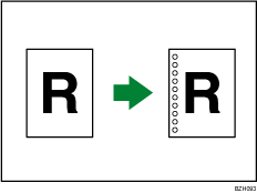 Illustration of punching copies for ring binding