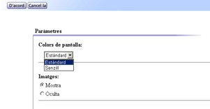 Pantalla de par&agrave;metres