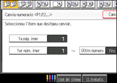 Il·lustració de pantalla del tauler d'operacions