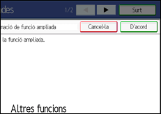 Il·lustració de la pantalla del panell de control