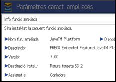 Il·lustració de la pantalla del panell de control