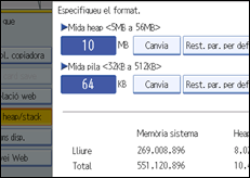 Il·lustració de la pantalla del panell de control