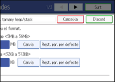 Il·lustració de la pantalla del panell de control