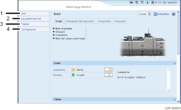 Il·lustració de la pantalla del navegador web (il·lustració de referència enumerada)