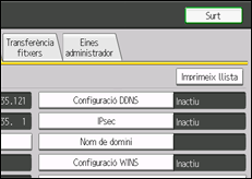 il·lustració de la pantalla del panell de control