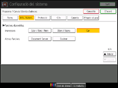 il·lustració de la pantalla del panell de control