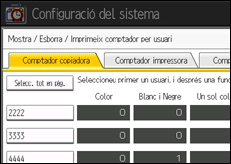 Il·lustració de pantalla del tauler d'operacions