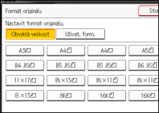 Ilustrace displeje ovládacího panelu