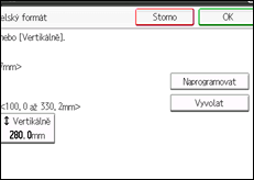 Ilustrace displeje ovládacího panelu