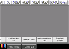 Ilustrace displeje ovládacího panelu