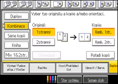 Ilustrace displeje ovládacího panelu
