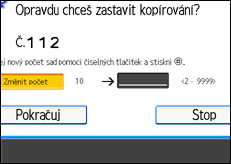 Ilustrace displeje ovládacího panelu